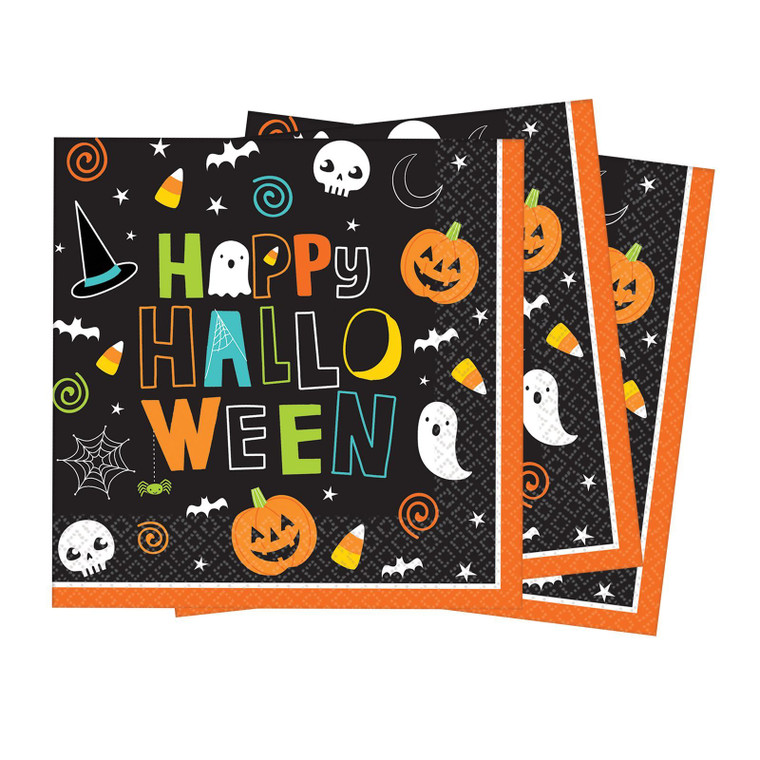 150pc Happy Halloween Beverage Napkins