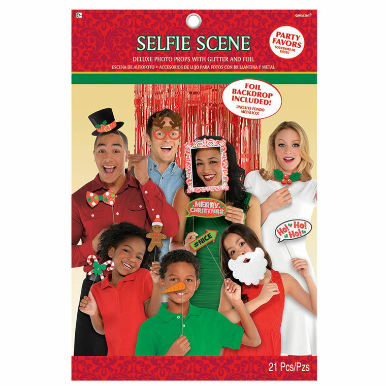 12pc Christmas Selfie Photobooth Kit