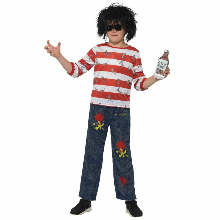 Boys David Walliams Official Ratburger Burt Fancy Dress Costume