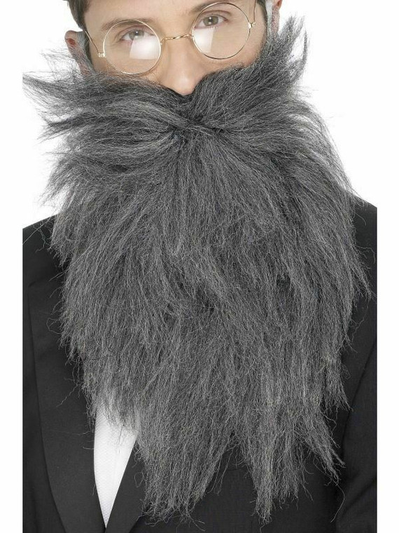 Grey Long Beard + Tash Edwardian Old England Wise Man Fancy Dress Accessory