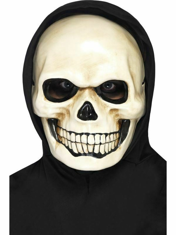 White Skull Skeleton Horror Halloween Mask Adults Mens Fancy Dress Accessory
