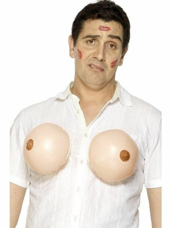 Womens Novelty Inflatable Boobs Mens Adults Stag Night Do Party Batchelor Funny