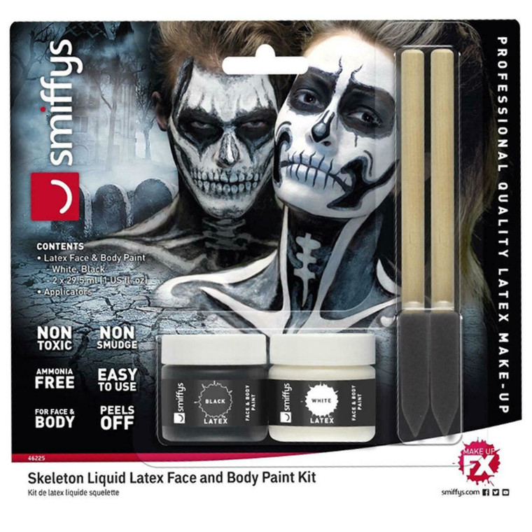 Skeleton Latex Paint Make Up Set