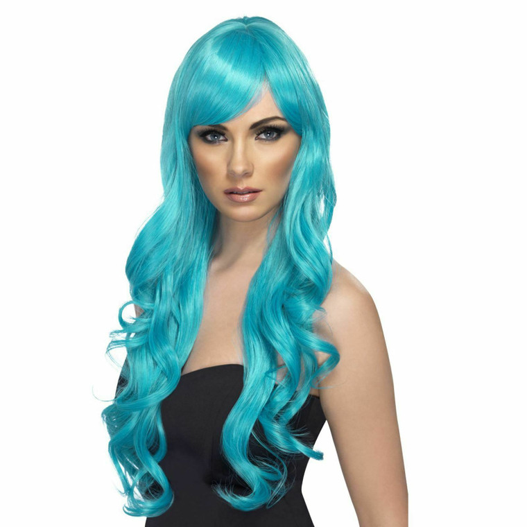 Aqua Blue Mermaid Desire Wig Long Curly