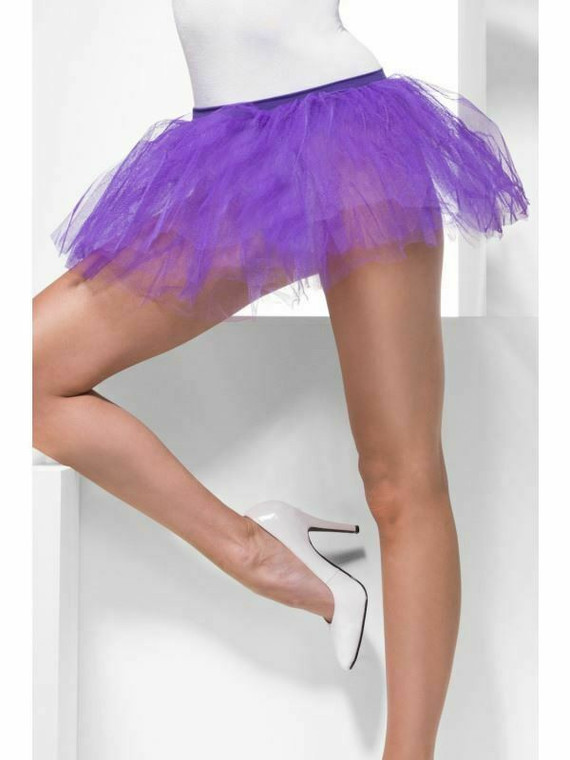 Purple 4 Layer 30cm Underskirt Ballerina Ladies One Sized Fancy Dress Net Tutu