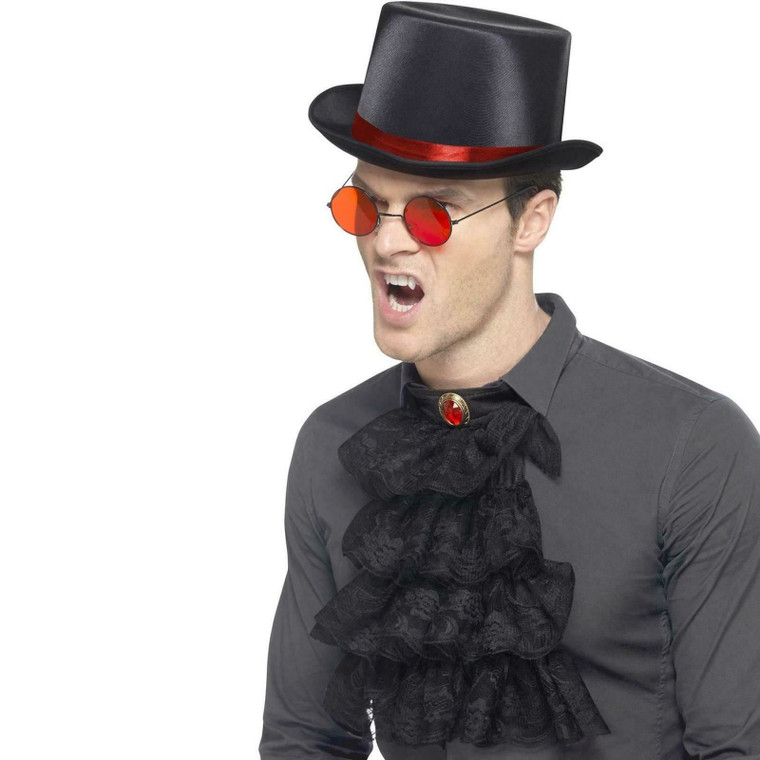 Adult's Gothic Steampunk Victorian Vampire Kit Top Hat Necktie Glasses Men's
