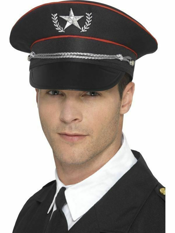 Adults Military Army Navy Air Force Soldier Services Fancy Dress Captain Hat