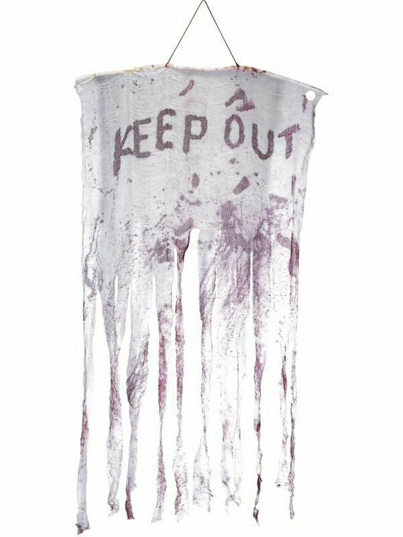 Keep Out Bloody Hanging Decoration Horror Halloween Party Prop Decoration