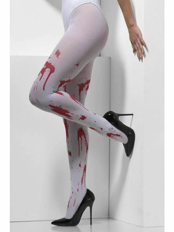 Ladies Halloween Tights Womens Fancy Dress Costume Accessory Witch Zombie Horror