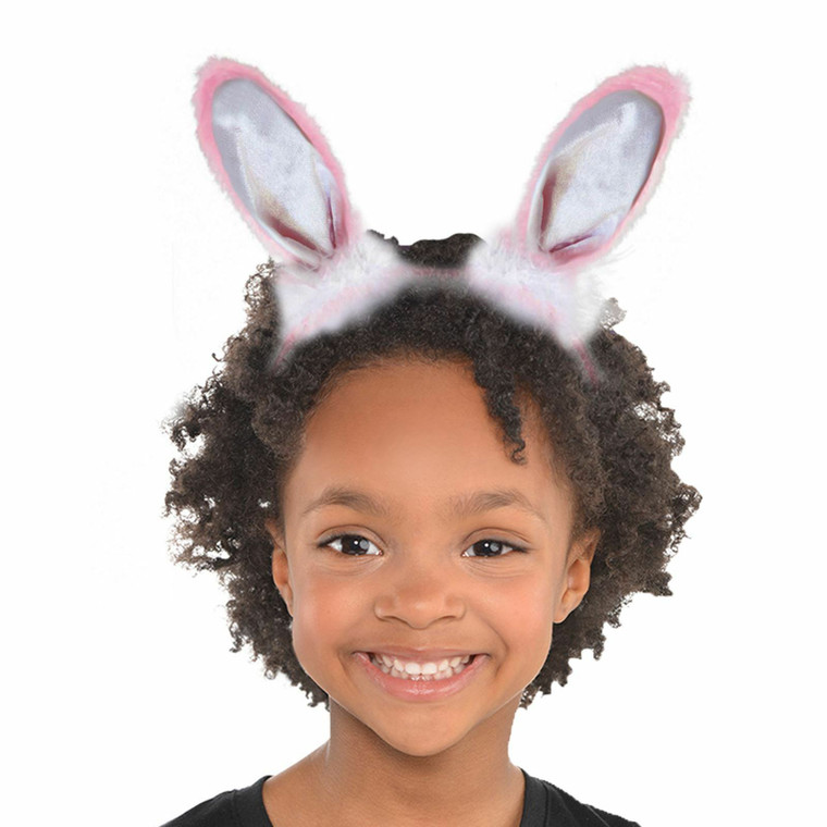 Plush Play Pink Bunny Ears Bopper Headband