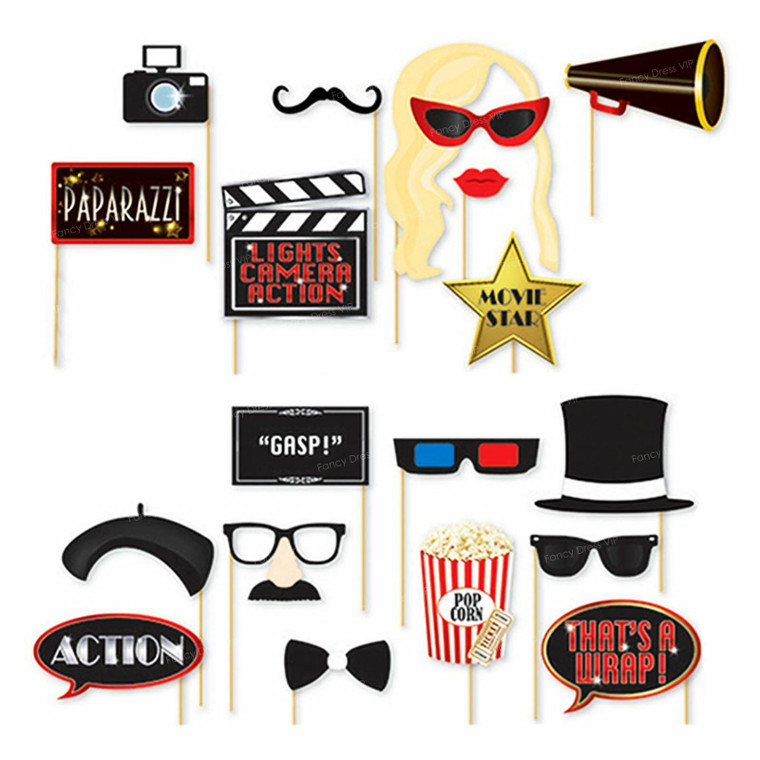 Hollywood Premiere Photo Booth Props Oscars Movie Party Pack