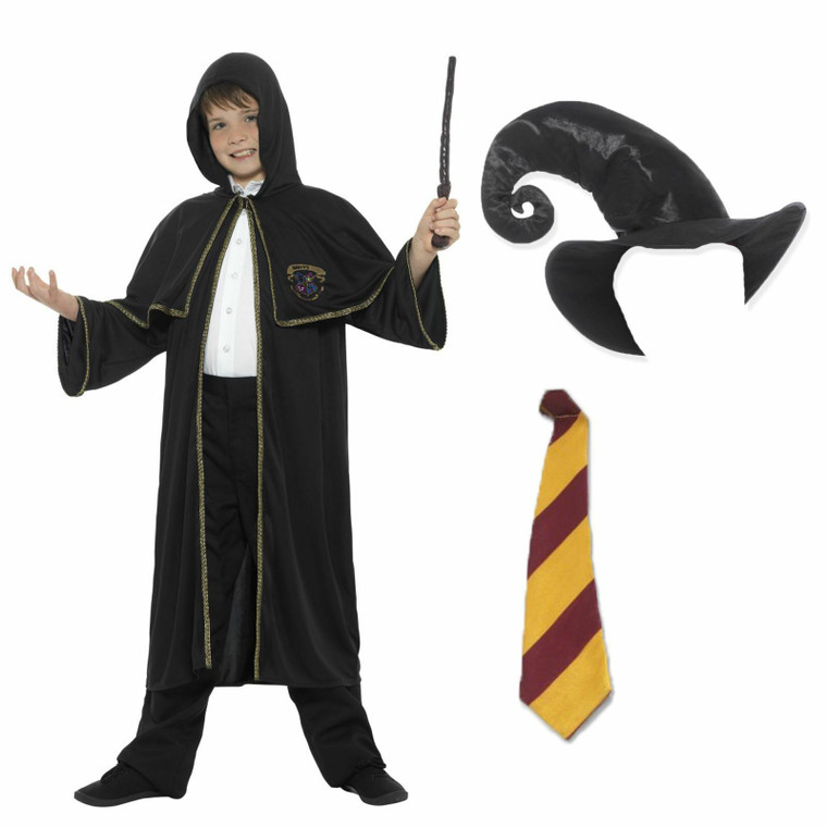 Kids Unisex Wizard Cloak & Accessory Kit 