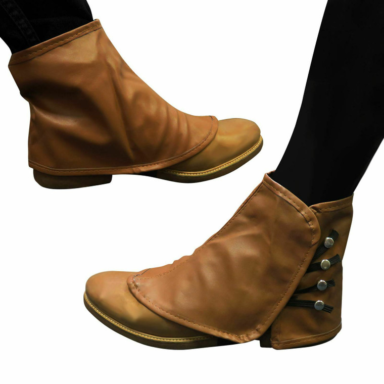 Brown Steampunk Spats Boot Top Covers