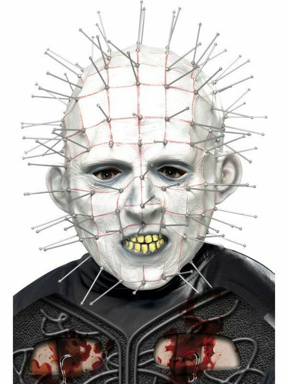 Pinhead Halloween Horror Mask Adult Mens Smiffys Fancy Dress Costume Accessory