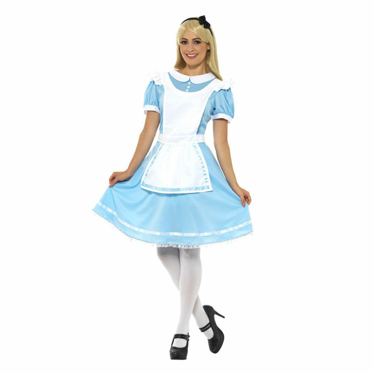 Adult Ladies Wonder Princess Alice Wonderland Fancy Dress Fairytale Costume