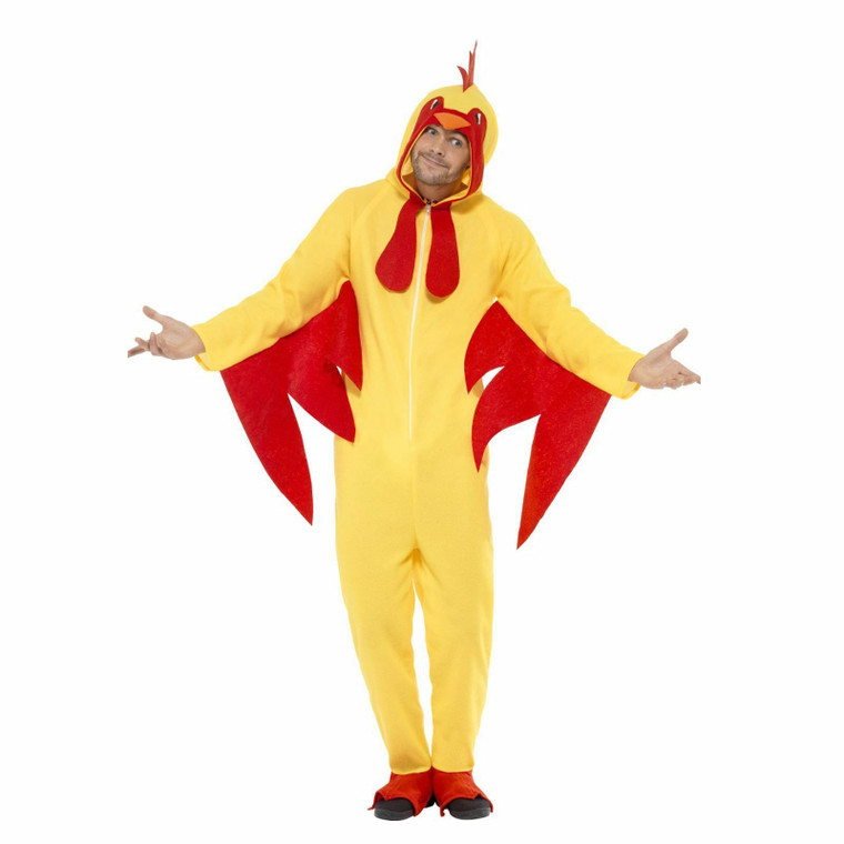 Adults  Giant Farmyard Chicken Easter Chick Egg Fancy Dress Jumpsuit Costume