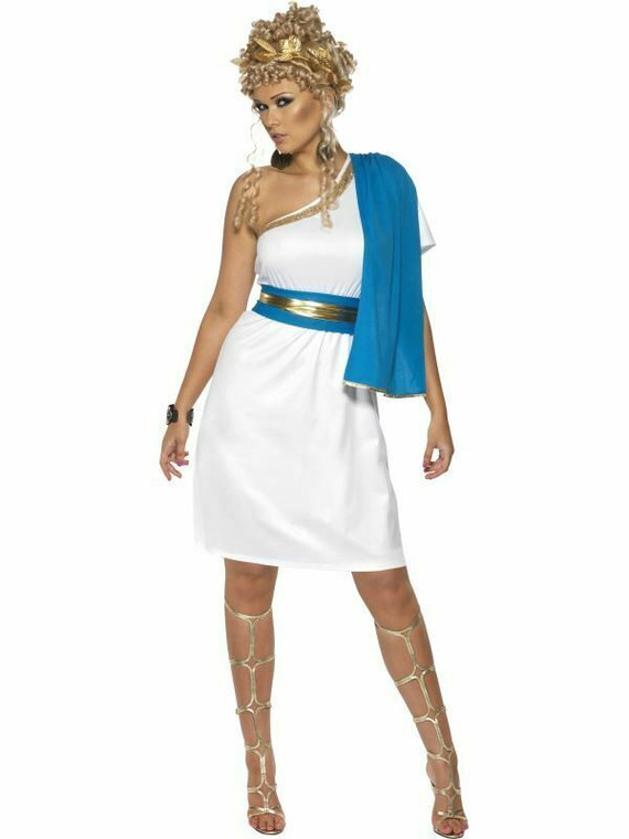 Roman Beauty Ladies Fancy Dress Ancient Grecian Greek Toga Adults Costume Outfit