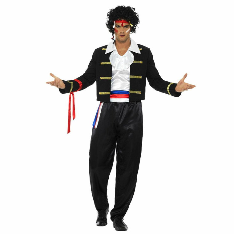 Adult Mens 1980s New Romantic Pop Rock Star Ant Music Fancy Dress Icon Costume