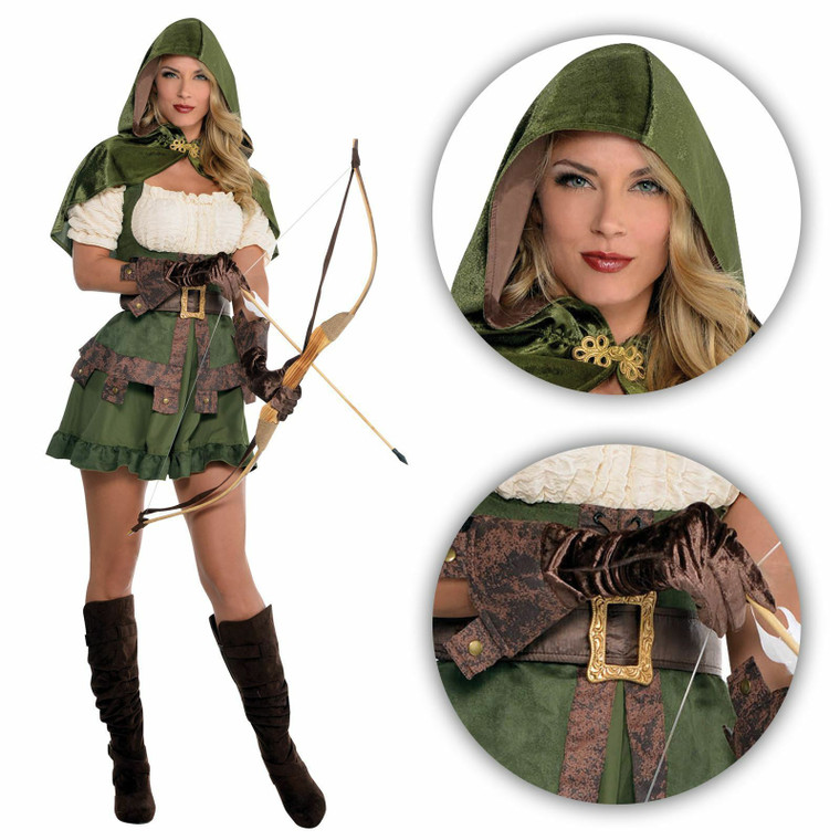 Ladies Fever Robin Hoodie Book Week Fancy Dress Costume