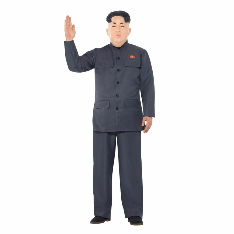 Mens Dictator Politics Party Grey Kim Comedy Halloween Nuke Fancy Dress Costume