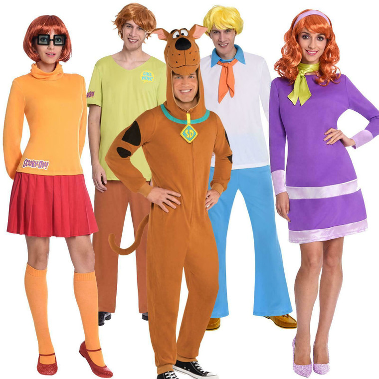 Official Adult's Scooby Doo Fred Velma Shaggy Daphne Gang Fancy Dress Costumes