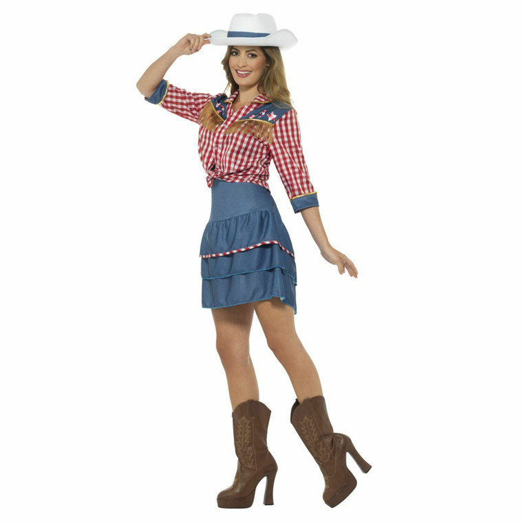 Ladies Rodeo Doll Cowgirl Costume 