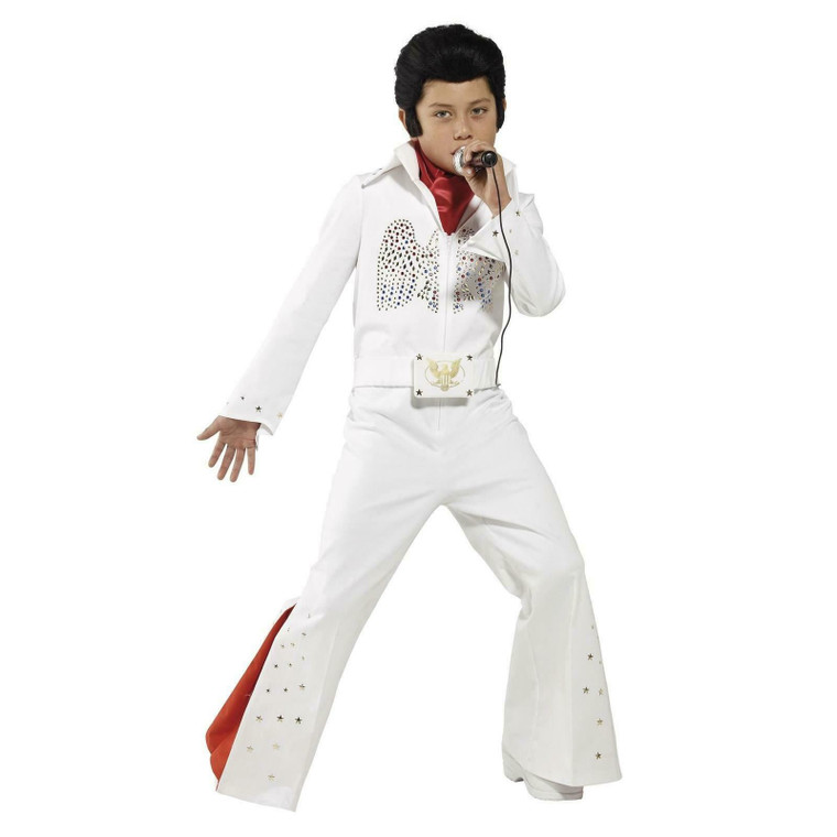 Kids Boys Elvis Costume White 