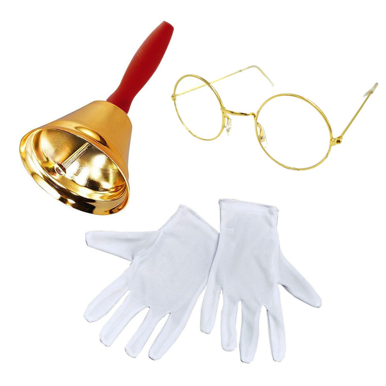 Santa Claus Set Bell Glasses Gloves