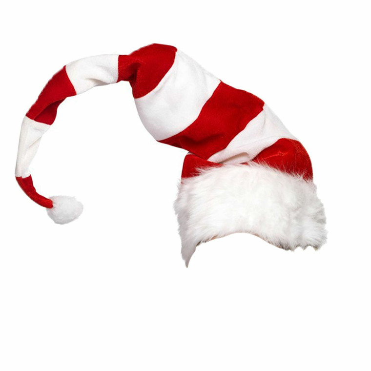 Red Striped Santa Mrs Claus Clown Jester Hat 