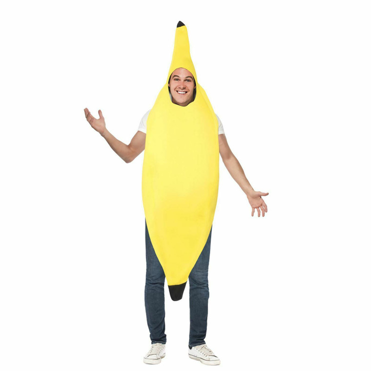 Mens Banana Full Fancy Dress Costume