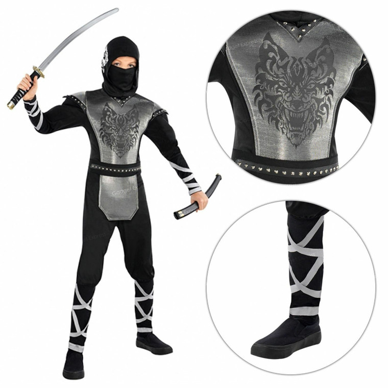 Teen Boys Wolf Ninja X-men Style Warrior Book Week Fancy Dress Costume