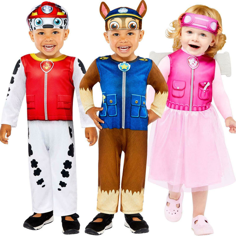 Toddler Paw Patrol Pups Skye Chase Marshall Book Fancy Dress Costume Girls Boys