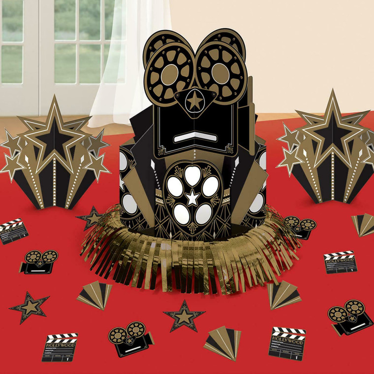 Hollywood Gold and Black Table Decorating Kit