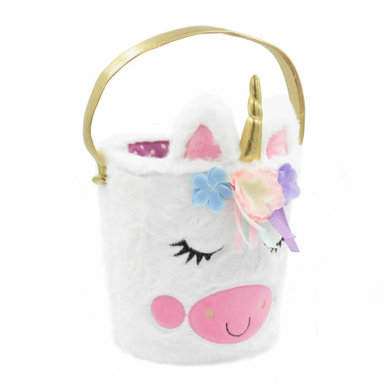 Soft Plush Unicorn Basket