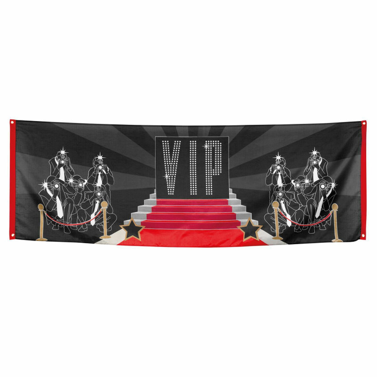 Large VIP Hollywood Red Carpet Flag Banner