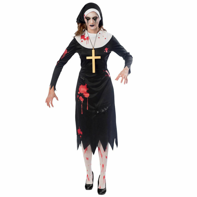 Ladies Zombie Nun Costume