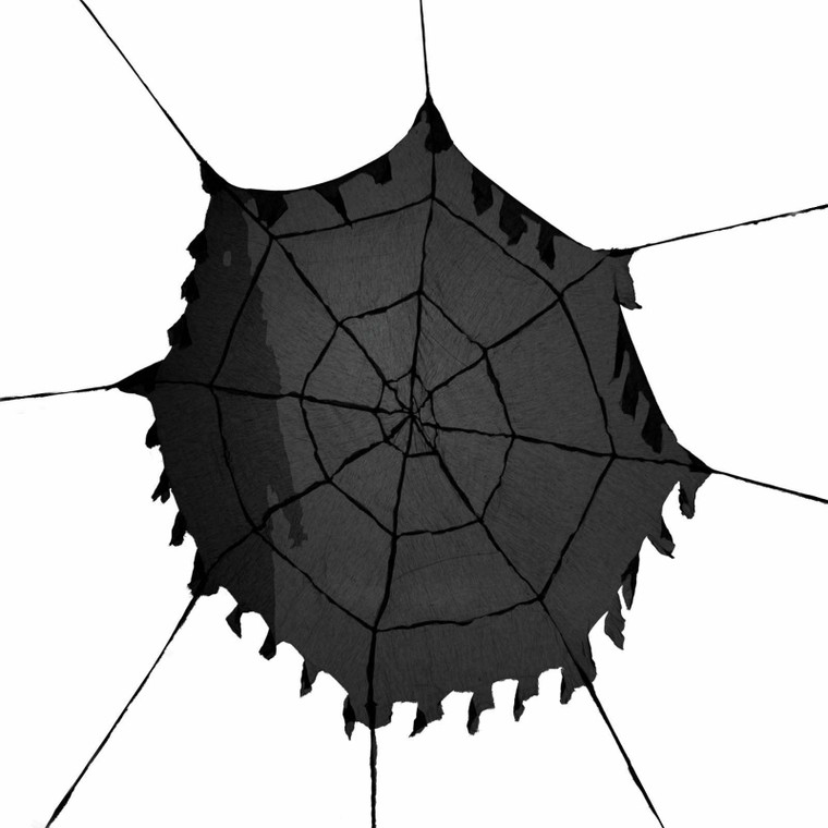 Large Fabric Black Cobweb Halloween Decoration