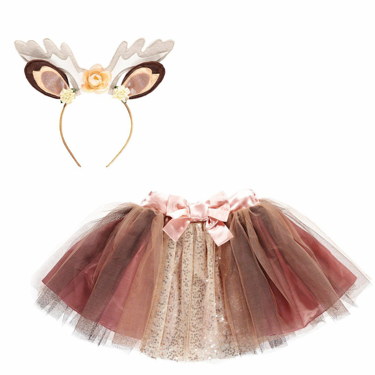 Girls Fawn Deer Tutu Skirt Costume Kit