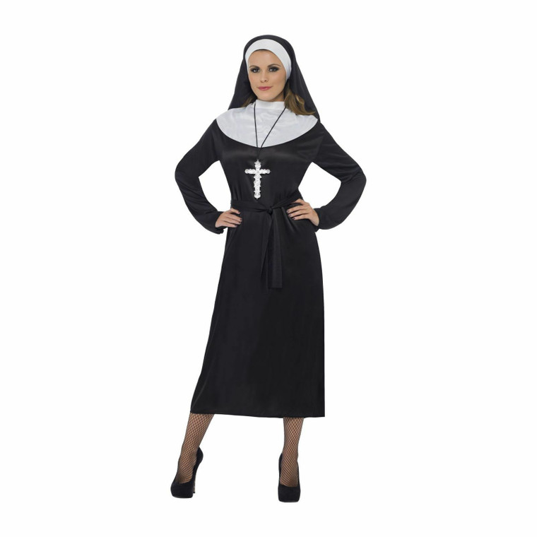 Ladies Nun Habit Fancy Dress Costume