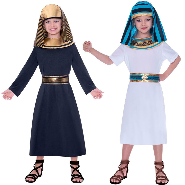 Kids Ancient Egyptian Pharaoh Boys King Historical Book Day Fancy Dress Costume