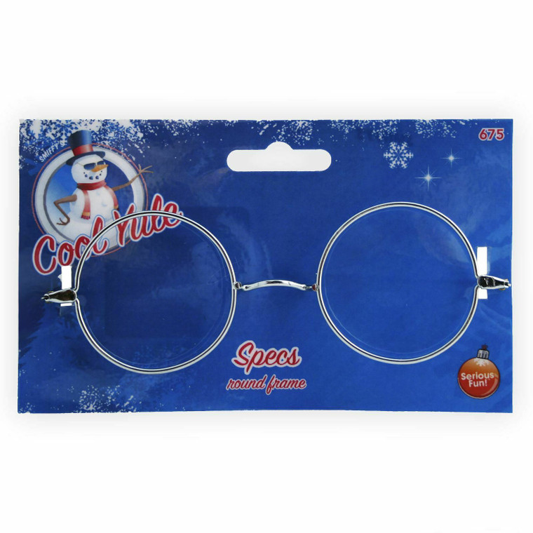 Santa Claus Wire Framed Glasses Father Christmas Spec Xmas Fancy Dress Accessory