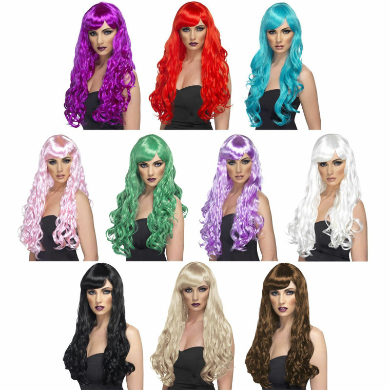 Desire Fancy Dress Wig Long Style Curly with Fringe Mermaid Princess Fancy Dress