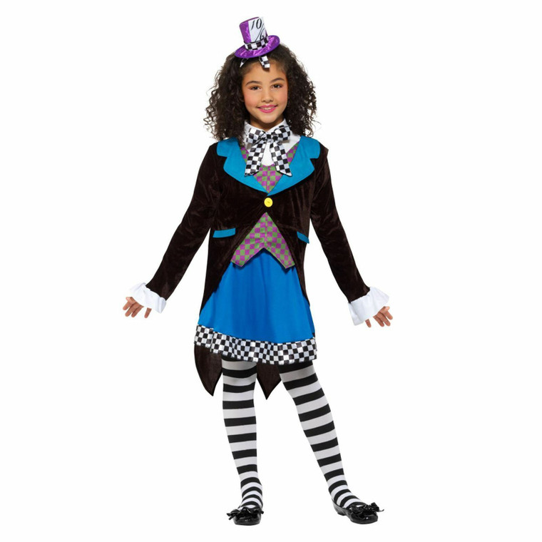 Girls Little Miss Hatter Wonderland Costume