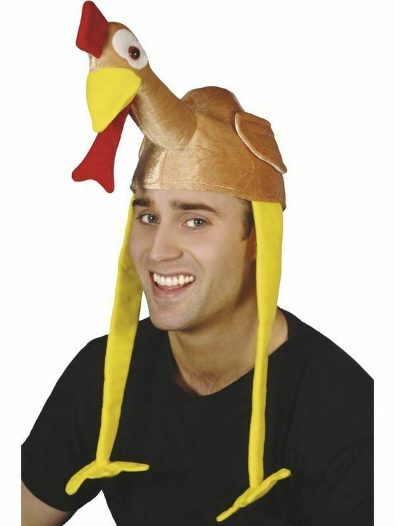 Adult Gobbler Bonnet Turkey Hat Christmas Fancy Dress Party Accessory Funny