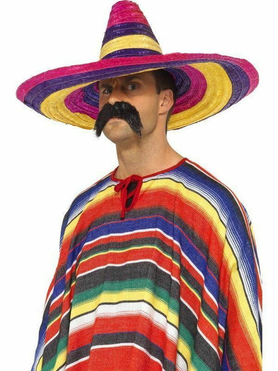 Smiffys Large Mexican Sombrero Wild West Multi-Coloured Party Fiesta One Size