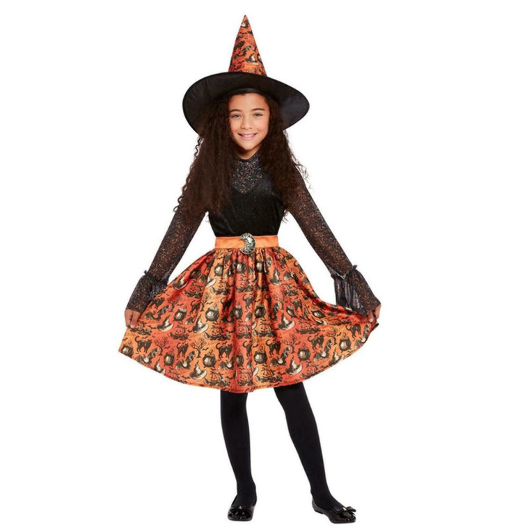 Girls Vintage Witch Costume