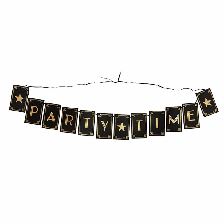3.65m Hollywood Party Time Party Letter Banner 