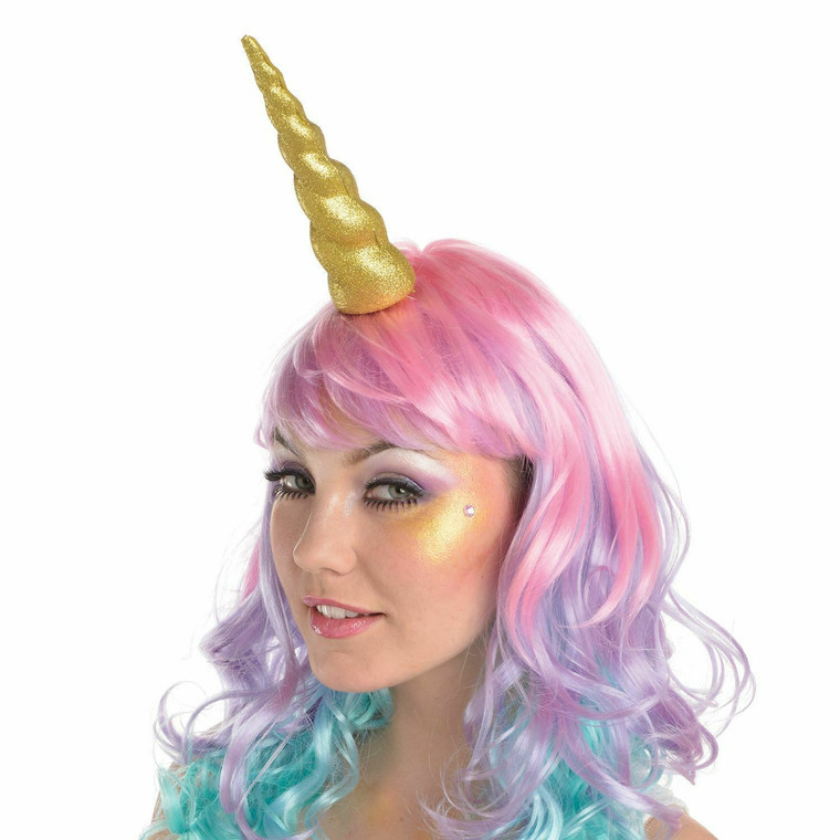 Ladies Glitter Unicorn Headband Adults Fairytale Magical Fancy Dress Horn