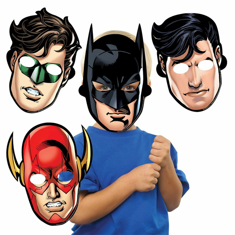 8 x Justice League Paper Face Masks