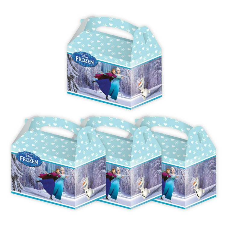 Official Disney Frozen Party Set of 4 Lunch Snack Treat Boxes Cake Food Box